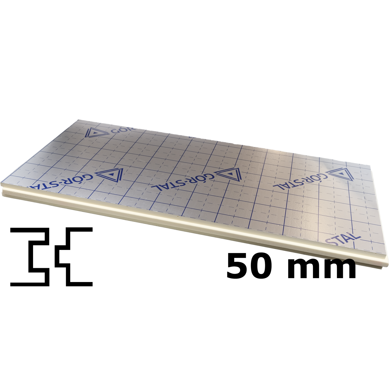 Płyta PIR AL 5cm 600x1200mm pióro-wpust