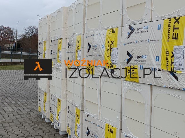 PIR ETX FIT 200mm z welonem szklanym Płyty izolacyjne PIR do przyklejania na ścianę klejem do styropianu