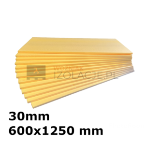Płyty XPS 30x600x1250mm struktura wafla paczka 10,5m2 / 14 płyt